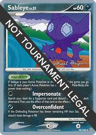 Sableye LV.31 (48/100) (Happy Luck - Mychael Bryan) [World Championships 2010] - Trinity Hobby