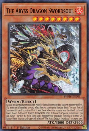 The Abyss Dragon Swordsoul [PHHY-EN005] Super Rare - Trinity Hobby