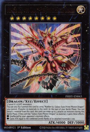 Number C62: Neo Galaxy-Eyes Prime Photon Dragon [PHHY-EN043] Ultra Rare - Trinity Hobby