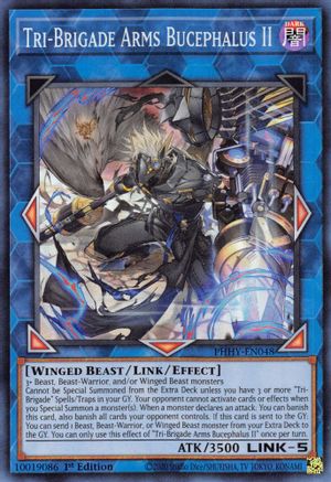 Tri-Brigade Arms Bucephalus II [PHHY-EN048] Super Rare - Trinity Hobby