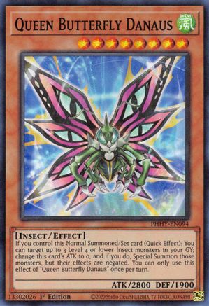 Queen Butterfly Danaus [PHHY-EN094] Super Rare - Trinity Hobby