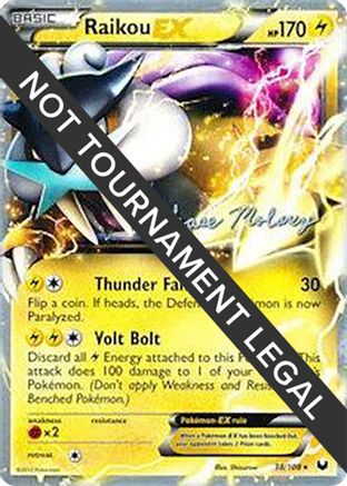 Raikou EX (38/108) (Eeltwo - Chase Moloney) [World Championships 2012] - Trinity Hobby