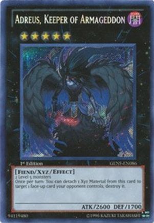 Adreus, Keeper of Armageddon [GENF-EN086] Secret Rare - Trinity Hobby