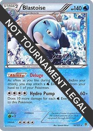 Blastoise (16/101) (HonorStoise - Jacob Van Wagner) [World Championships 2015] - Trinity Hobby