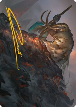 Against All Odds Art Card (Gold-Stamped Signature)  (ASONE-001) - [Art Series: Phyrexia: All Will Be One]
