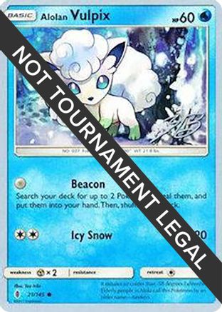 Alolan Vulpix (21/145) (Ice Path FTW - Zachary Bokhari) [World Championships 2017] - Trinity Hobby