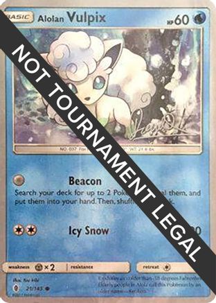 Alolan Vulpix (21/145) (Infinite Force - Diego Cassiraga) [World Championships 2017] - Trinity Hobby