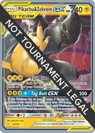 Pikachu & Zekrom GX (33/181) (Pikarom Judge - Haruki Miyamoto) [World Championships 2019] - Trinity Hobby