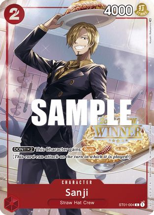 Sanji (Online Regional 2023) [Winner] (ST01-004) - [One Piece Promotion Cards] - Trinity Hobby