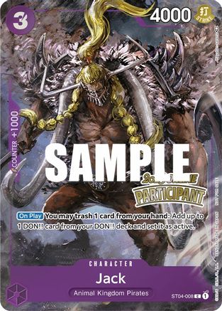 Jack (Online Regional 2023) [Participant] (ST04-008) - [One Piece Promotion Cards] Foil - Trinity Hobby