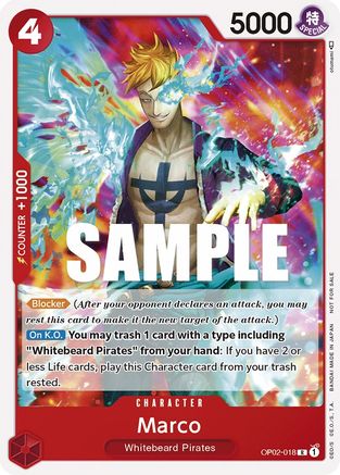 Marco (Promotion Pack 2023) (OP02-018) - [One Piece Promotion Cards] - Trinity Hobby