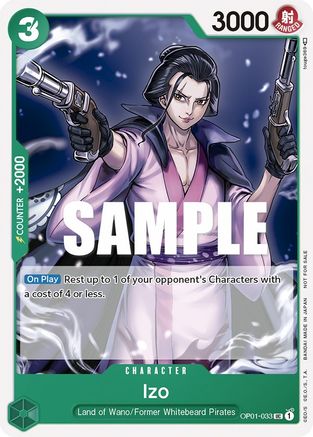 Izo (Tournament Pack Vol. 2) (OP01-033) - [One Piece Promotion Cards] - Trinity Hobby