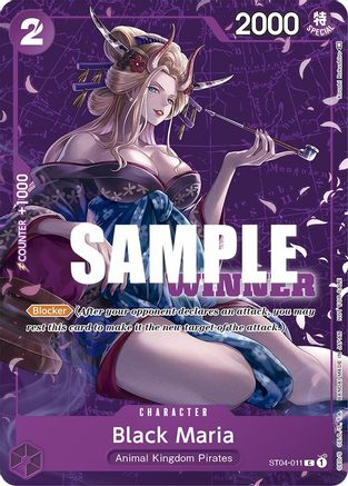 Black Maria (Tournament Pack Vol. 2) [Winner] (ST04-011) - [One Piece Promotion Cards] - Trinity Hobby