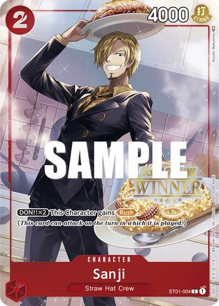 Sanji (Offline Regional 2023) [Winner] (ST01-004) - [One Piece Promotion Cards] - Trinity Hobby