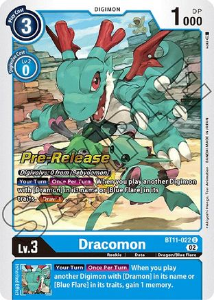 Dracomon (BT11-022) - [Dimensional Phase Pre-Release Cards]