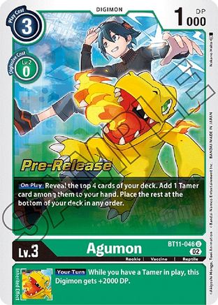 Agumon [BT11-046] [Dimensional Phase Pre-Release Promos] - Trinity Hobby