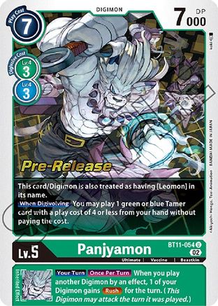 Panjyamon [BT11-054] [Promos de pré-version de la phase dimensionnelle] 