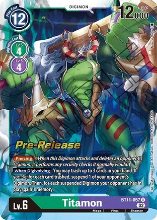 Titamon [BT11-057] [Dimensional Phase Pre-Release Promos] - Trinity Hobby