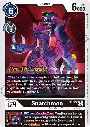 Snatchmon [BT11-065] [Dimensional Phase Pre-Release Promos] - Trinity Hobby