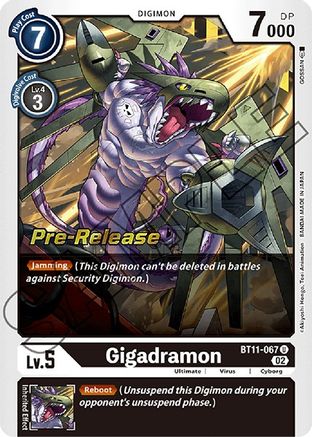 Gigadramon [BT11-067] [Dimensional Phase Pre-Release Promos] - Trinity Hobby