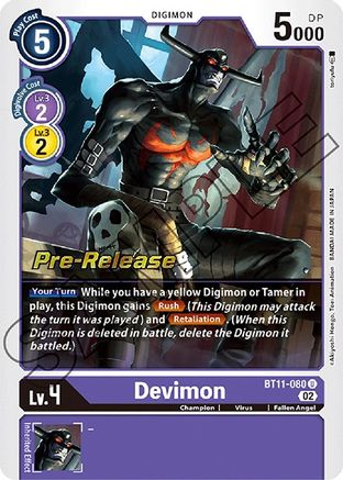 Devimon [BT11-080] [Dimensional Phase Pre-Release Promos] - Trinity Hobby