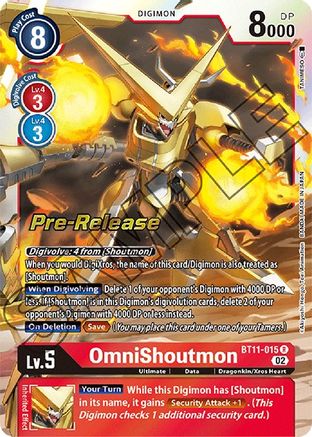OmniShoutmon (BT11-015) - [Dimensional Phase Pre-Release Cards]