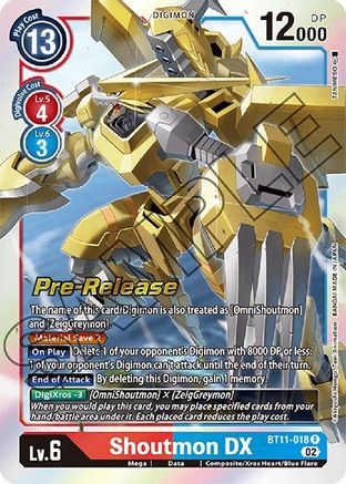 Shoutmon DX [BT11-018] [Dimensional Phase Pre-Release Promos] - Trinity Hobby