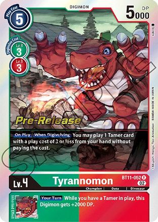 Tyrannomon [BT11-052] [Dimensional Phase Pre-Release Promos] - Trinity Hobby
