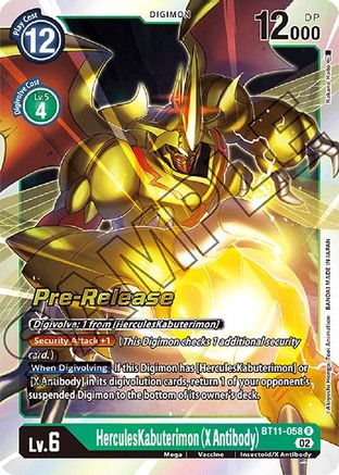 HerculesKabuterimon (X Antibody) [BT11-058] [Dimensional Phase Pre-Release Promos] - Trinity Hobby
