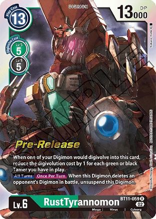 RustTyrannomon [BT11-059] [Dimensional Phase Pre-Release Promos] - Trinity Hobby