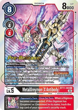 MetalGreymon (X Antibody) [BT11-069] [Dimensional Phase Pre-Release Promos] - Trinity Hobby