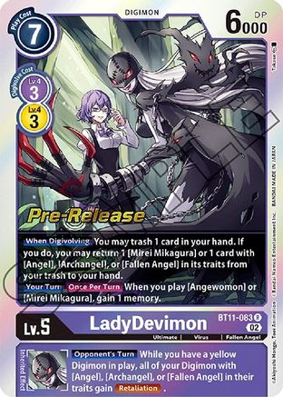 LadyDevimon [BT11-083] [Dimensional Phase Pre-Release Promos] - Trinity Hobby