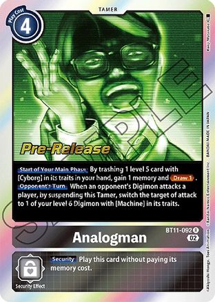 Analogman [BT11-092] [Dimensional Phase Pre-Release Promos] - Trinity Hobby
