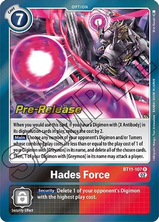 Hades Force [BT11-107] [Dimensional Phase Pre-Release Promos] - Trinity Hobby