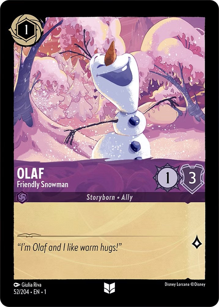 Olaf - Friendly Snowman (52/204) [The First Chapter] - Trinity Hobby