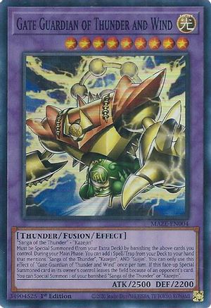 Gate Guardian of Thunder and Wind [MAZE-EN004] Super Rare - Trinity Hobby