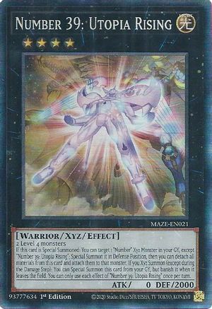 Number 39: Utopia Rising [MAZE-EN021] Collector's Rare - Trinity Hobby