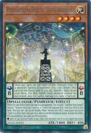 Performapal Duelist Extraordinaire [MAZE-EN024] Rare - Trinity Hobby