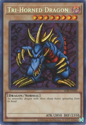 Tri-Horned Dragon (25th Anniversary) [LOB-EN000] Secret Rare - Trinity Hobby