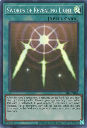 Swords of Revealing Light (25th Anniversary) [LOB-EN101] Super Rare - Trinity Hobby