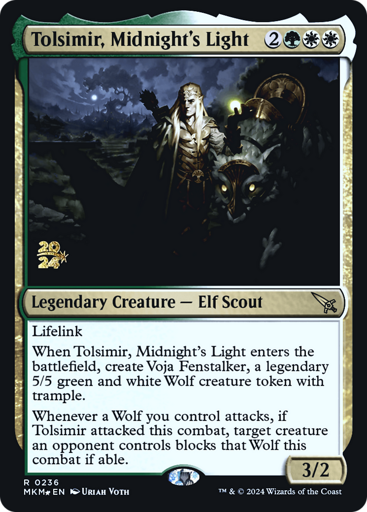 Tolsimir, Midnight's Light [Murders at Karlov Manor Prerelease Promos] - Trinity Hobby