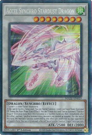 Accel Synchro Stardust Dragon [MAZE-EN019] Collector's Rare - Trinity Hobby