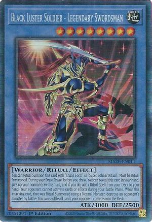Black Luster Soldier - Legendary Swordsman [MAZE-EN011] Collector's Rare - Trinity Hobby