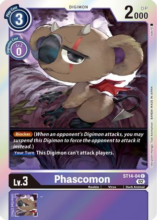 Phascomon [ST14-04] [Starter Deck: Beelzemon Advanced Deck Set] - Trinity Hobby