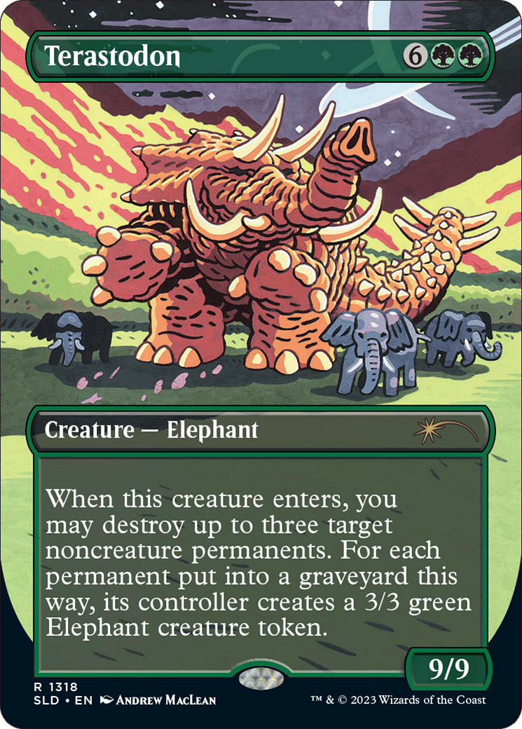Terastodon  [Foil]  (SLD-1318) - [Secret Lair Drop] (Borderless) - Trinity Hobby