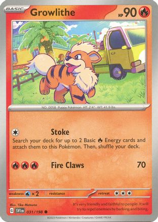 Growlithe (031/198) [Scarlet & Violet: Base Set] - Trinity Hobby