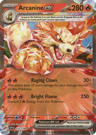 Arcanine ex (032/198) [Scarlet & Violet: Base Set] - Trinity Hobby