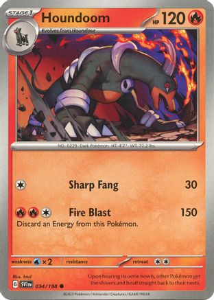Houndoom (034/198) [Scarlet & Violet: Base Set] - Trinity Hobby