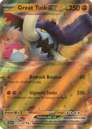 Great Tusk ex (123/198) [Scarlet & Violet: Base Set] - Trinity Hobby