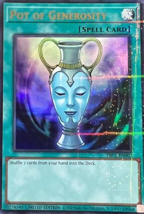 Pot of Generosity [TBC1-EN002] Ultra Rare - Trinity Hobby